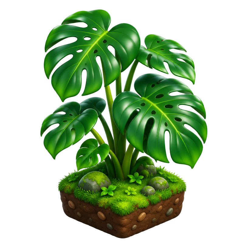 Costela Esmeralda, planta 3D sem rosto