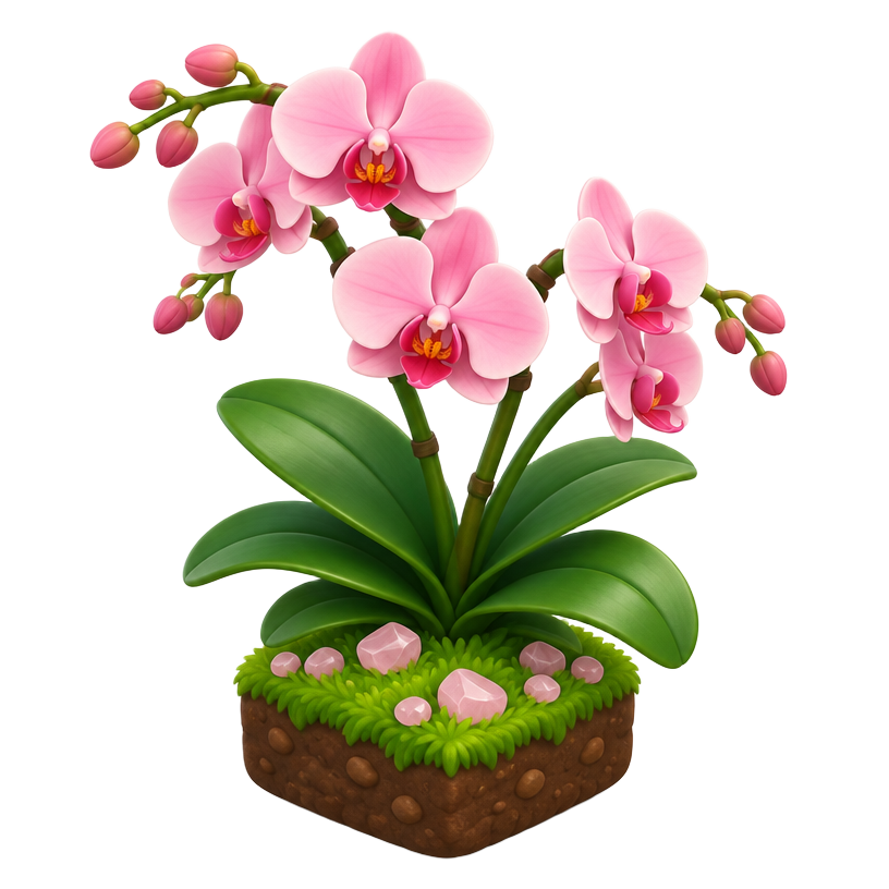 Orquídea Aurora, planta 3D sem rosto